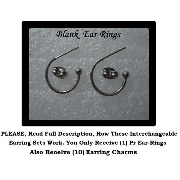 5/$20 Daisy Flowers Interchangeable Charm Earrings-5 Pairs in Set - Picture 3 of 5